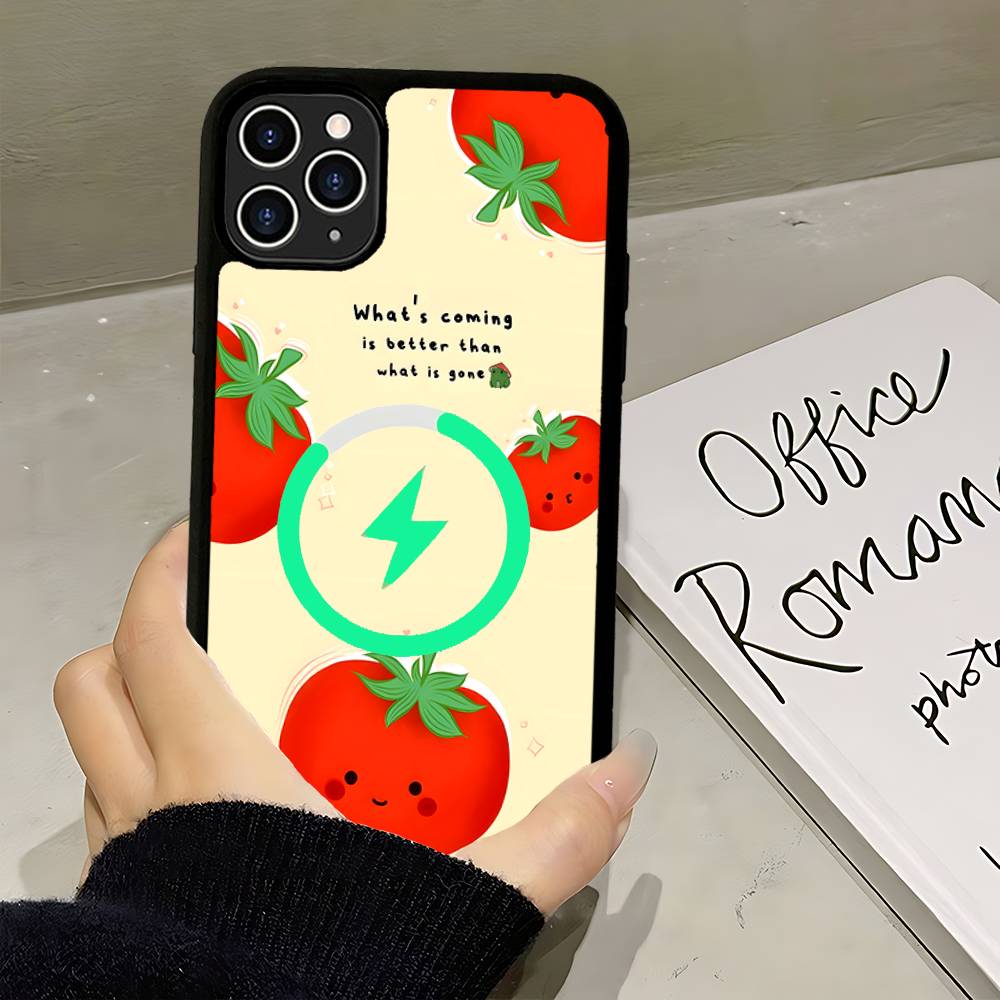 Tomatoes Expression Magnetic Phone Case For IPhone 17 Pro Max 16 15 14 Plus 13 12 11 Pro Max For Magsafe Cover