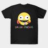 Мужская черная футболка с принтом Smiling Friends, печать на трансферной бумаге без вырезания, хлопковая футболка