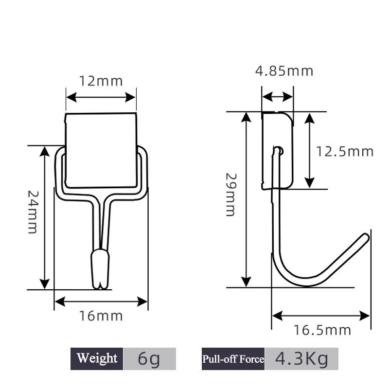 Квадратные Сильные Магниты Магнитные Крючки Многоцелевой Крючок для Хранения Домашняя Кухня Бар Крючки для Хранения Крючки для Хранения Ключей Ванная Вешалки