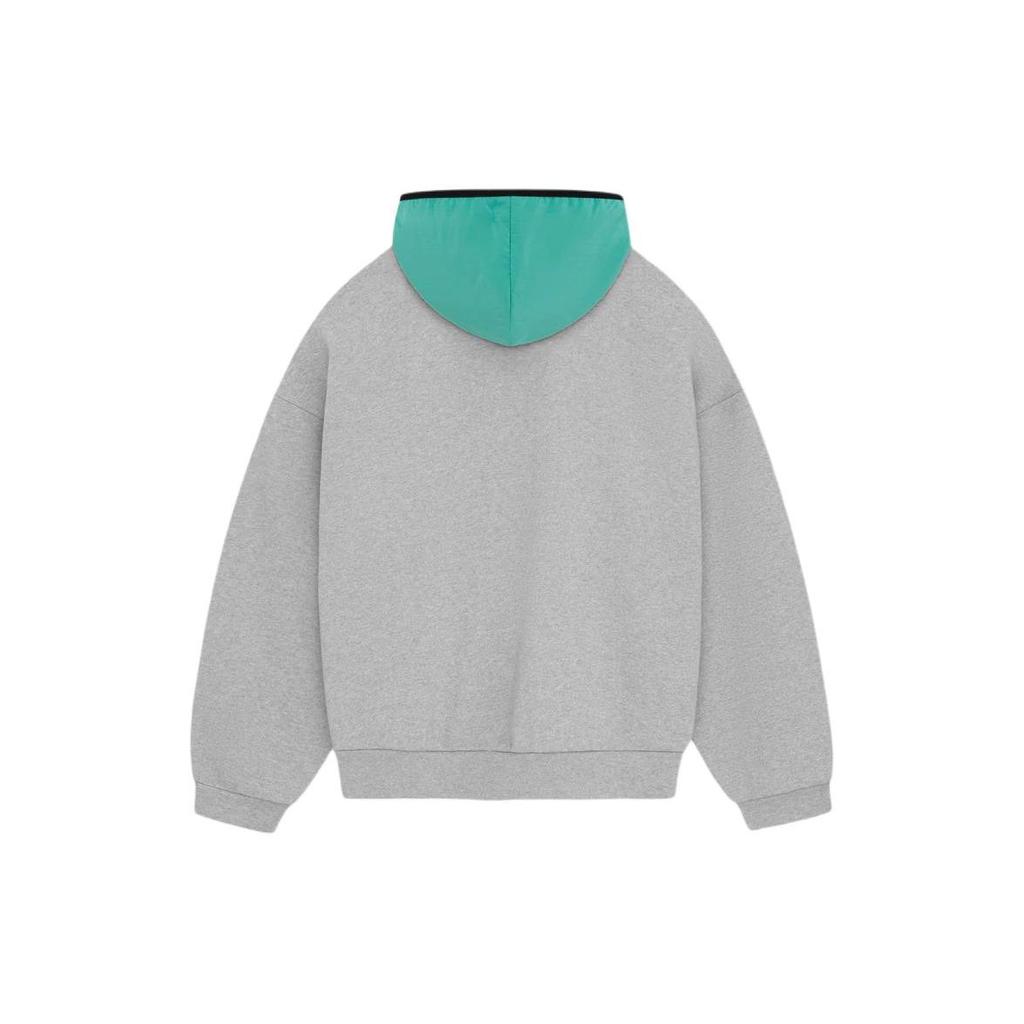 Fear of God Нейлоновая флисовая толстовка Essentials Светло-серый вереск/мятный лист Мужские топы 202SP244316F