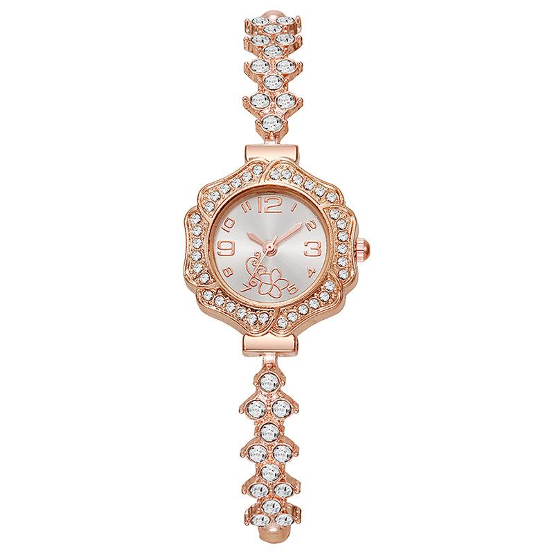 New Women's Quartz Watch Rhinestone Women's Watch Small Dial Slim Bracelet Free Adjustment Jewelry Quartz Watch