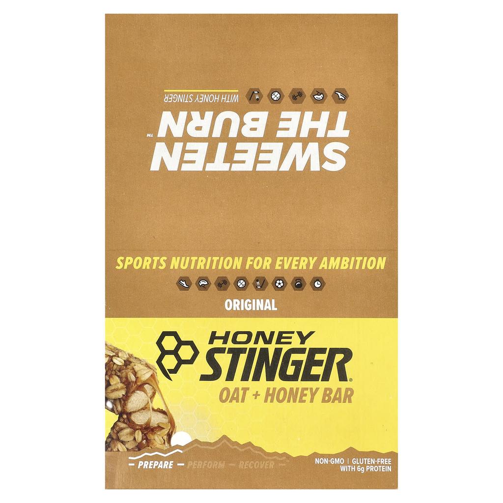 Honey Stinger, Oat + Honey Bar, Original, 12 Bars, 42 G (1.48 Oz) Each