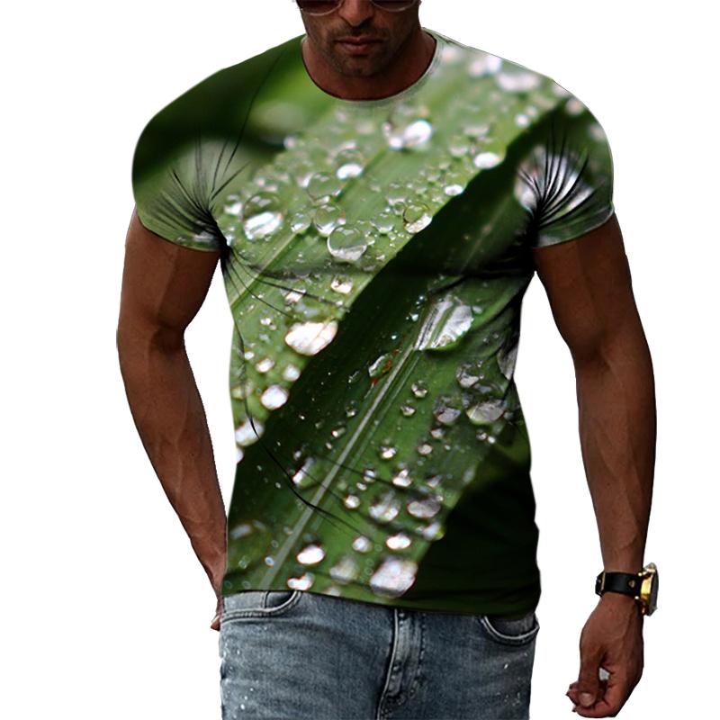 Модные футболки с графическим принтом «Капли воды» для мужчин, летние повседневные футболки с интересным принтом, хип-хоп, тренд Харадзюку, крутая блузка 5893