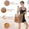 Large Capacity Women's Mesh Beach Bag - Foldable & Versatile for Travel