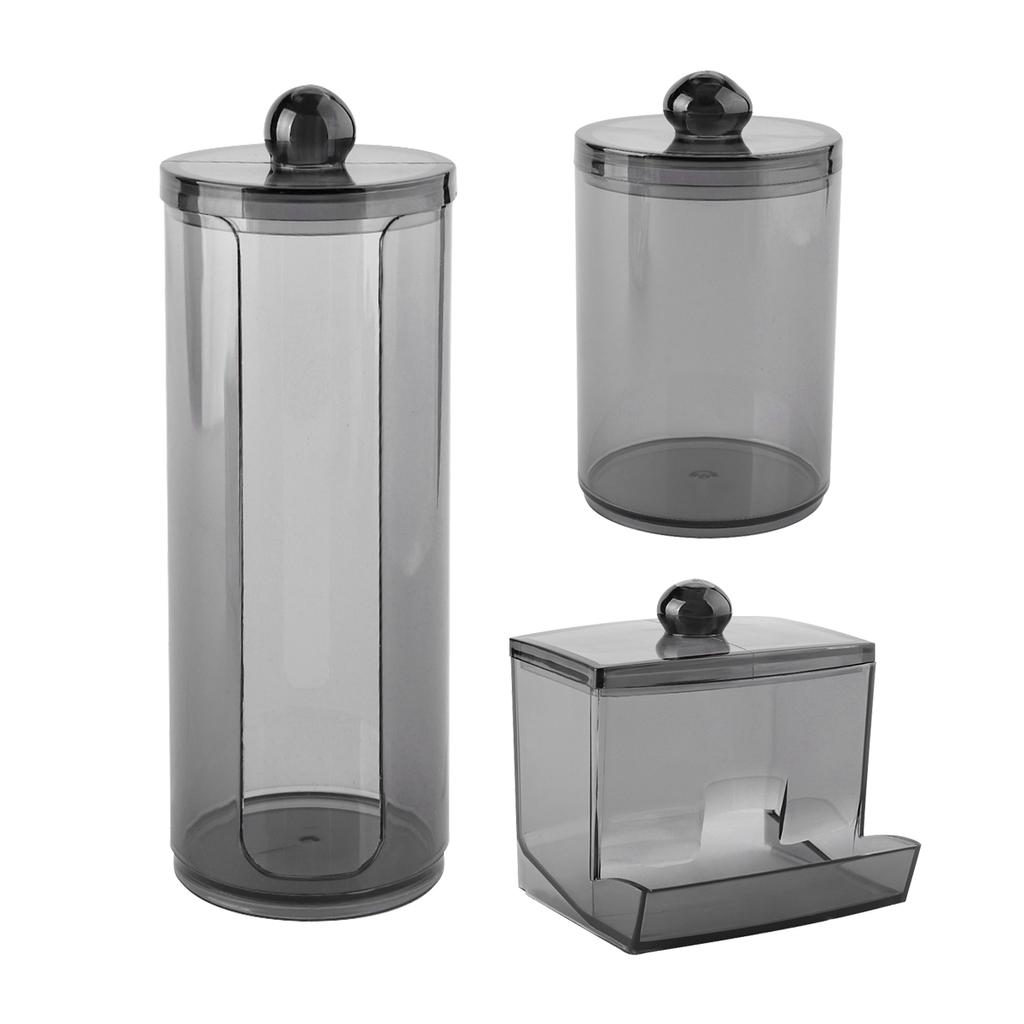 1/3 шт. Акриловый держатель для ватных палочек с крышкой, прозрачный держатель для ватных дисков, органайзеры для косметики в ванной, контейнеры, коробка для хранения ватных шариков