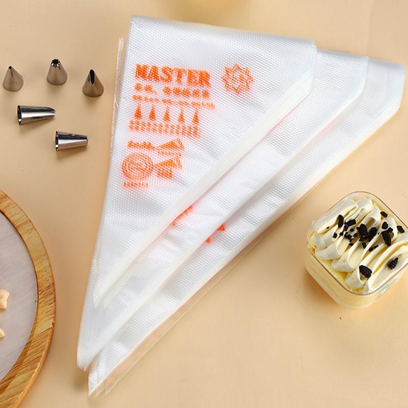 50/100PCS Disposable Pastry Bag Piping Bag Fondant Cream Squeeze Cream Bag Cake Decorating Nozzle Bakery Bakeware Kitchen Tools