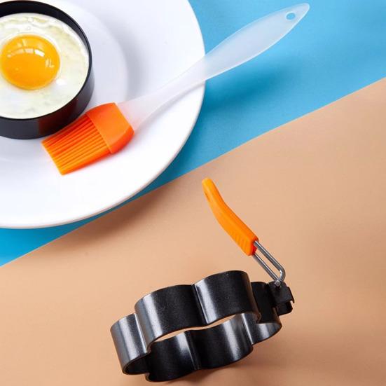 Форма для яиц в форме сердца из нержавеющей стали, антипригарное покрытие, цветок, звезда, блин, омлет