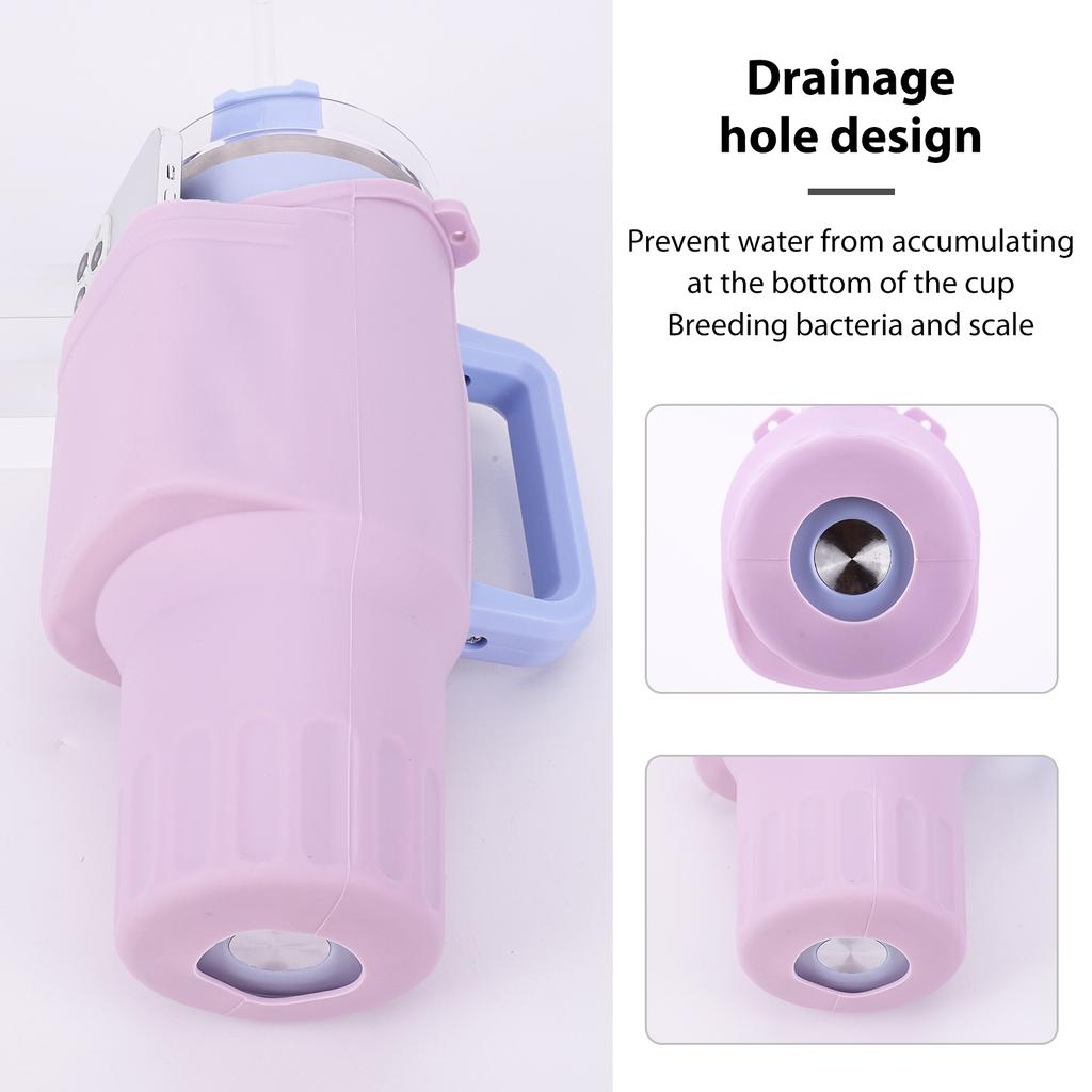 FE# Силиконовый чехол для стакана Термостойкий Устойчивый к царапинам Аксессуары для чашек (фиолетовый)