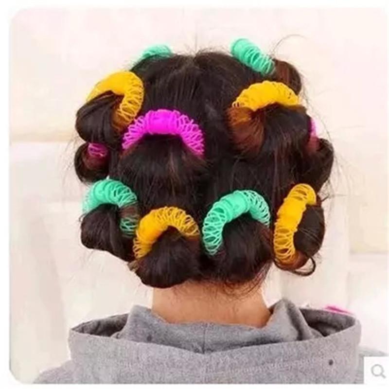 Donut Curlers Sleep Rollers: Big Wave Curls & Lazy Bangs Hair Bun Maker.