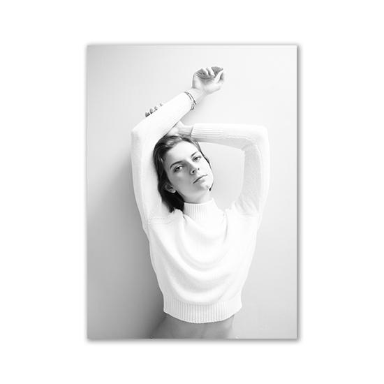 Fashion Black And White Sexy Poster Flower Women Motivational Text Canvas Wall Art Prints Abstract Painting Wall Hanging Decor