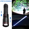 Aluminum Alloy White Laser Powerful LED High Power Flashlight Zoom Torch LightLamp Camping Outdoor Hunting Fishing Lighting Lamp