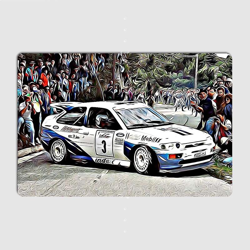Ford Escort RS Cosworth Раллийная Легенда Металлическая Табличка Постер Гараж Внутренняя Комната Декорация Автомобильный Клуб Винтаж Домашний Декор