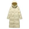 Зима 2024 года, новая длинная куртка-пуховик для женщин, белый утиный пух, утолщенный, с капюшоном, свободная студенческая куртка прилив