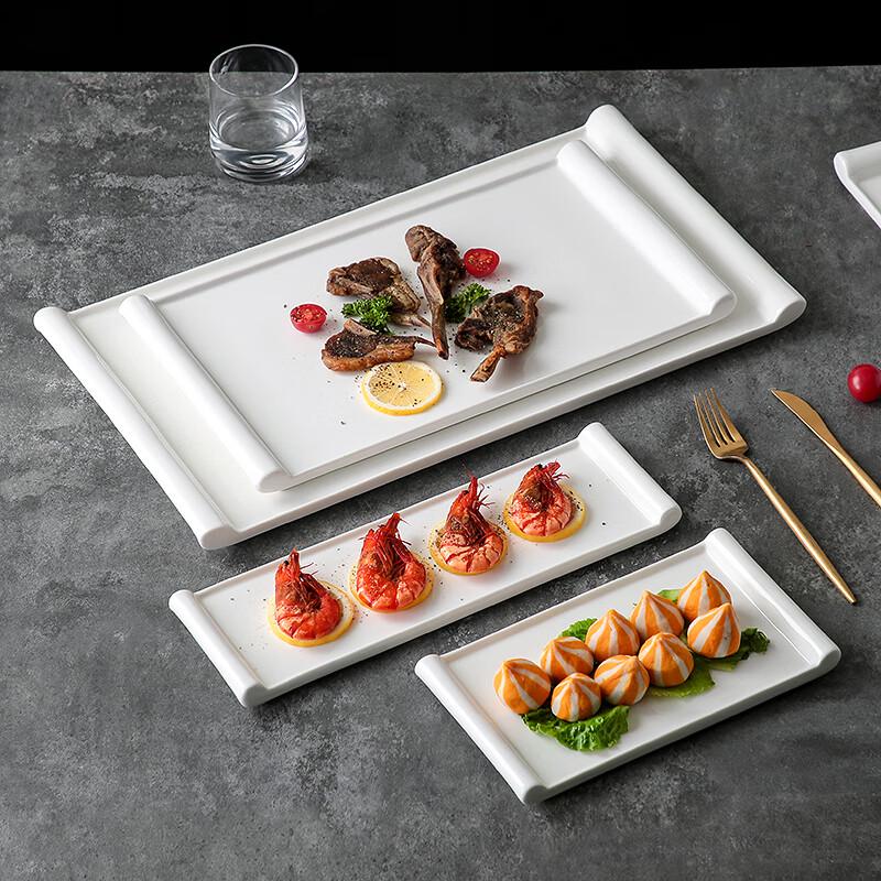 Japanese Style White Ceramic Sushi & Dessert Plate