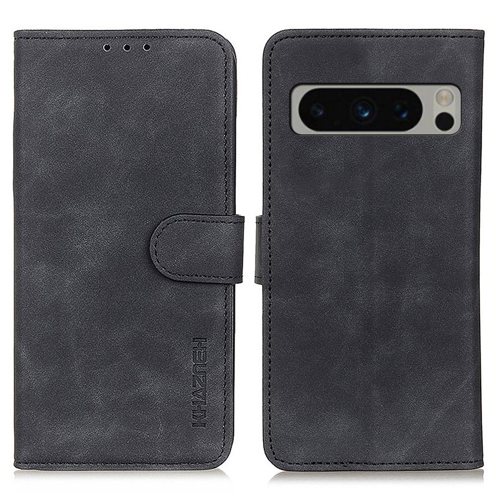 KHAZNEH For Google Pixel 8 Pro Retro Leather Phone Case Wallet Stand Cell Phone Cover