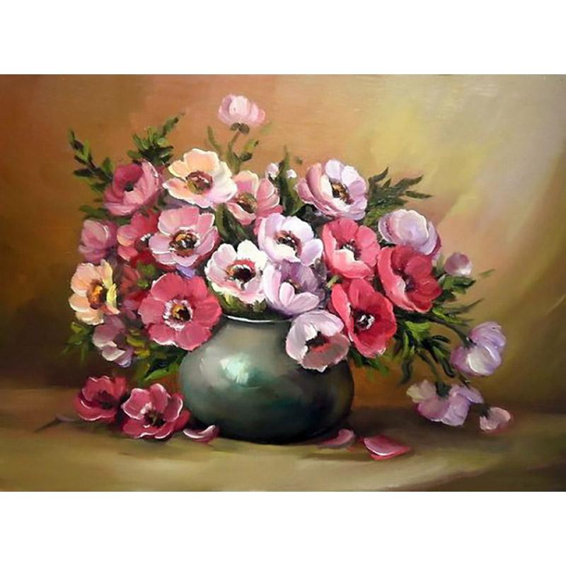 5D DIY Алмазная картина Цветок Набор для вышивки крестом Мозаика Цветочная Алмазная вышивка Роза Полный круглый дрель Домашнее украшение