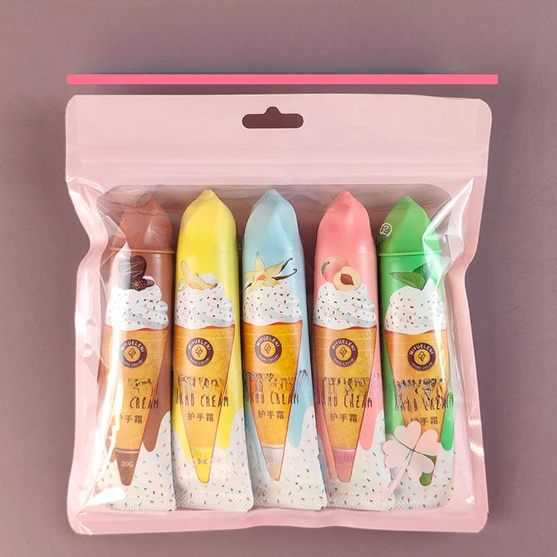 5 шт./кор. Рождественский подарок, мороженое, крем для рук, набор, 30 г, фруктовый аромат, увлажняющий, увлажняющий
