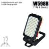 1/2/5PCS Portable LED COB Work Light Rechargeable Flashlight Magnetic Waterproof Camping Lantern Magnet with Power Display
