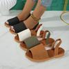 Fashion 2025 New Summer Women Shoes Female Hot Sale Buckle Strap Women Sandals Fashion Casual Sandals Women New Peep Toe Flat Sandals