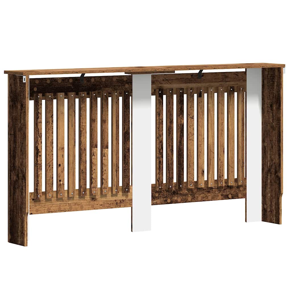 Radiator Cover Rustic Wood Style 152 x 19 x 81.5 cm Engineered Wood