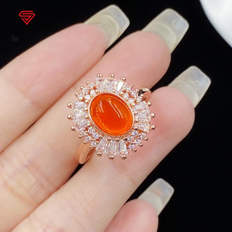 BELLA BOX Роскошное высококачественное кольцо Fenda Color Plain Oval, регулируемое, подходит для женской повседневной вечеринки, модных украшений