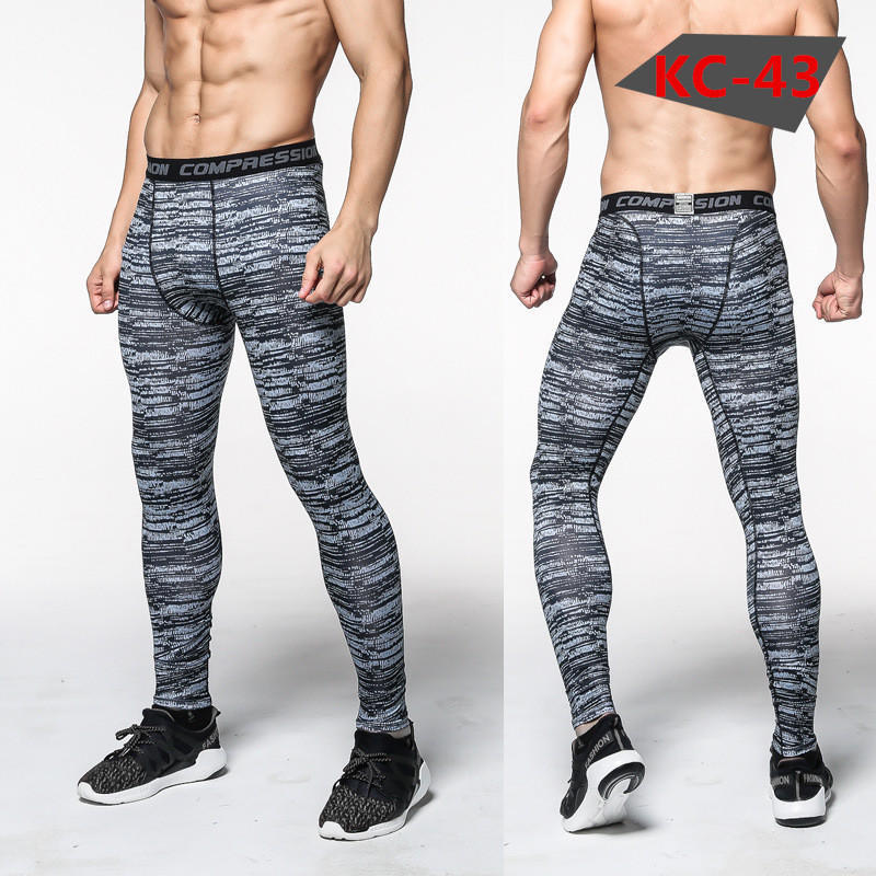 Mens Training Compression Pants Wicking Gym Sports Leggings Running Athletic Tights Fitness Jogging Trousers