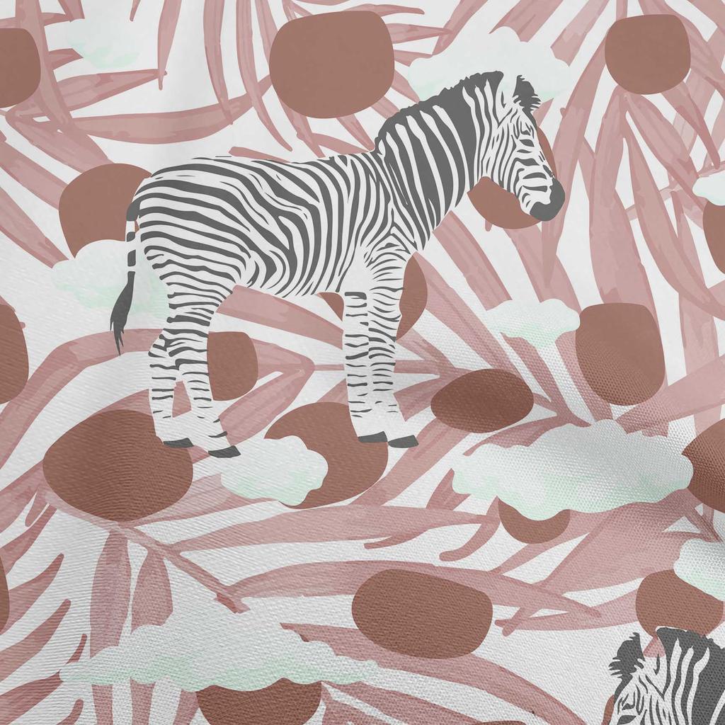 oneOone Cotton Flex Dark Teal Green Fabric Tropical Animal With Plam Leaf Dress Material Fabric Print Fabric By The Yard 40 Inch