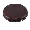 Round Wooden Base Multifunctional Retro Carving Elegant Wooden Display Stand for Home Decoration