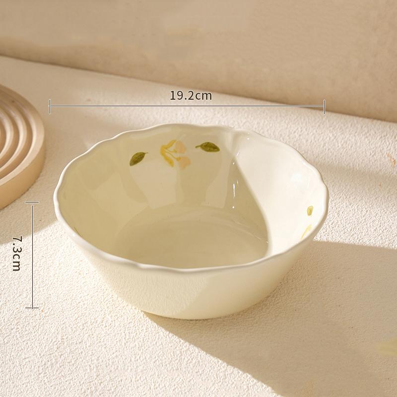 Ретро круглые цветы керамические тарелки ресторан изысканная обеденная тарелка современный стиль высококачественная бытовая посуда миски для риса