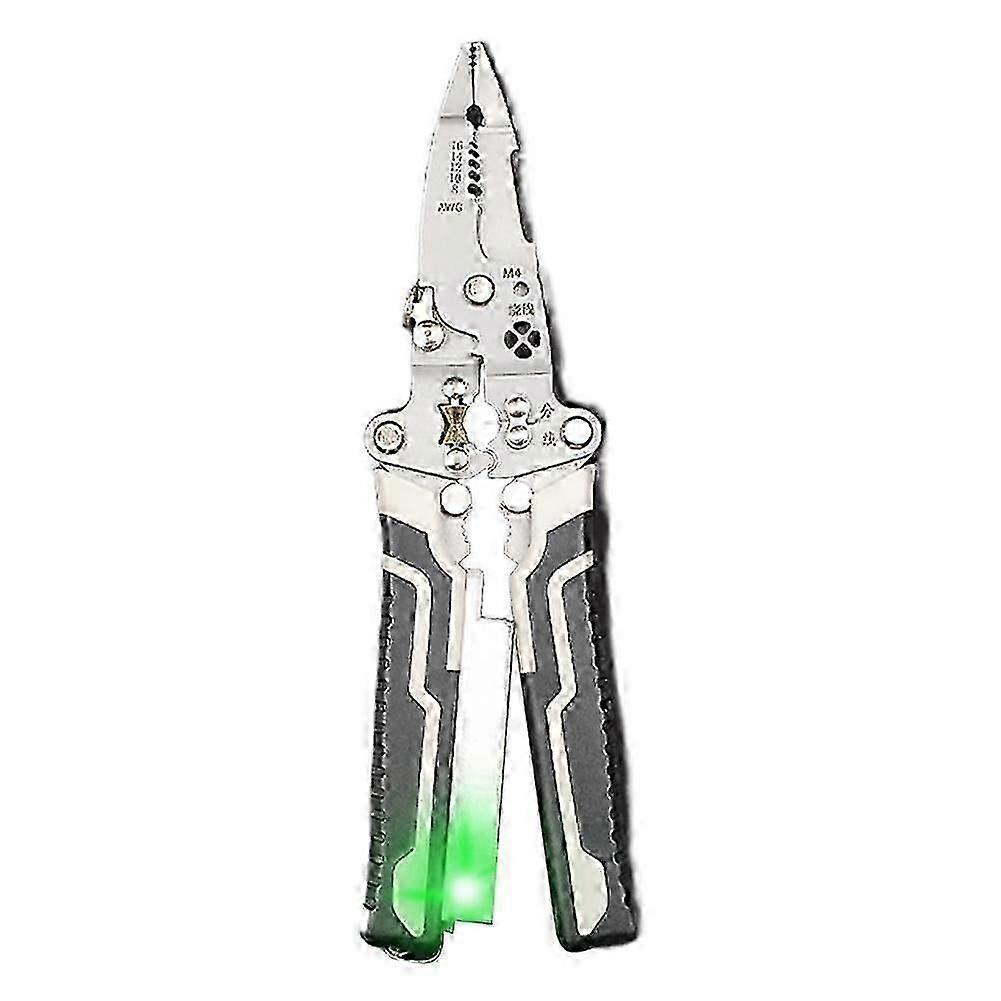 Multifunctional home wire stripper electrician pliers with voltage tester and