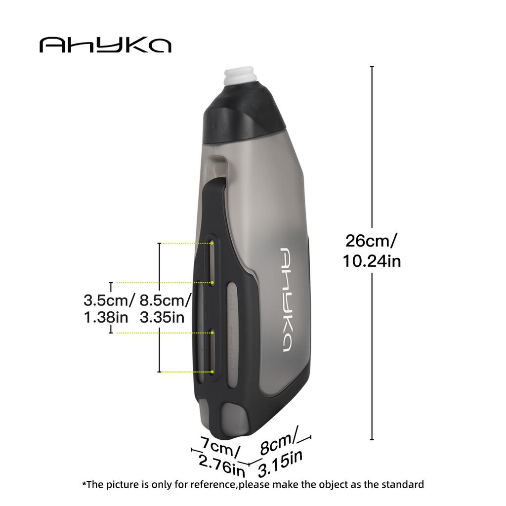 AhyKa Aerodynamic Bike Water Bottle Set 600ml Lightweight Road Bike Cycling Water Bottle Squeeze to Drink Design