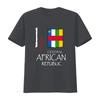 I Love Central African Republic Cool Novelty T Shirt Vintage Homme Soft Stretched Graphic Top For Everyday Wear Slightly