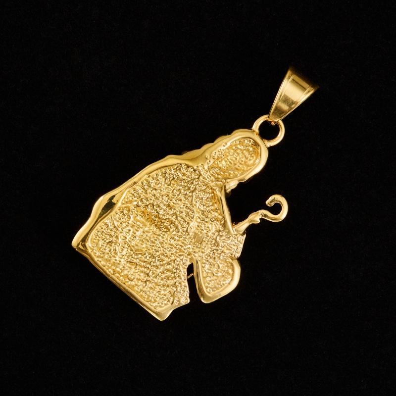 1pc Elegant Simple 316L Stainless Steel Jesus Shepherd Seris Pure Gold Color Plated Necklace Pendant Women Man Christmas Jewelry