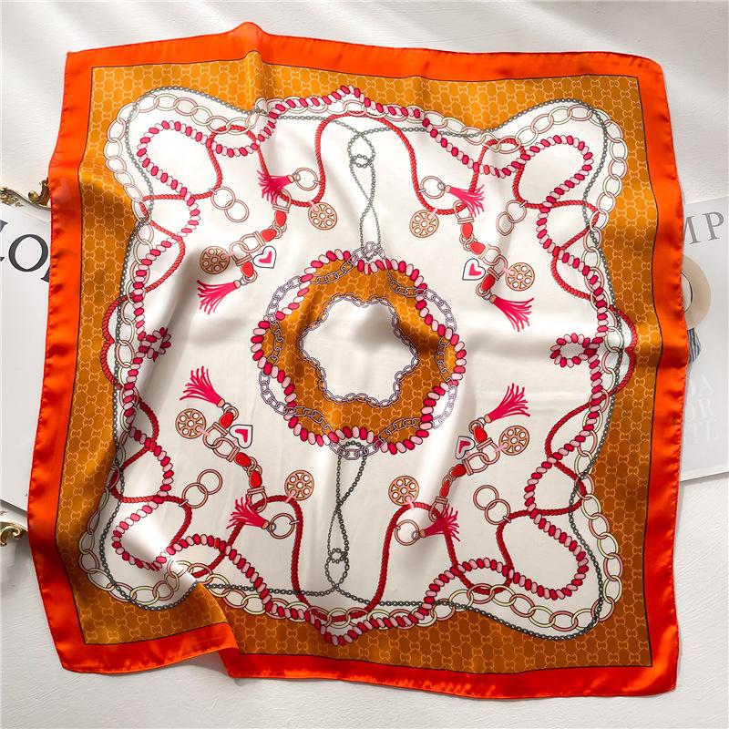 70 * 70cm New Silk Small Square Scarf For Women'S Neck Protection Professional Scarf Versatile Hair Tie Headscarf Scarf