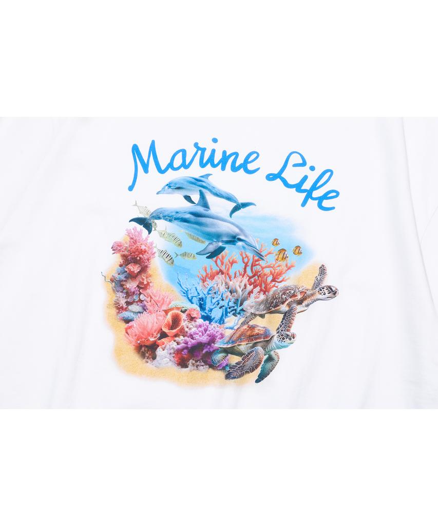 CPGN STUDIO Dtp Marine Dolphin Short Sleeve T-Shirt White