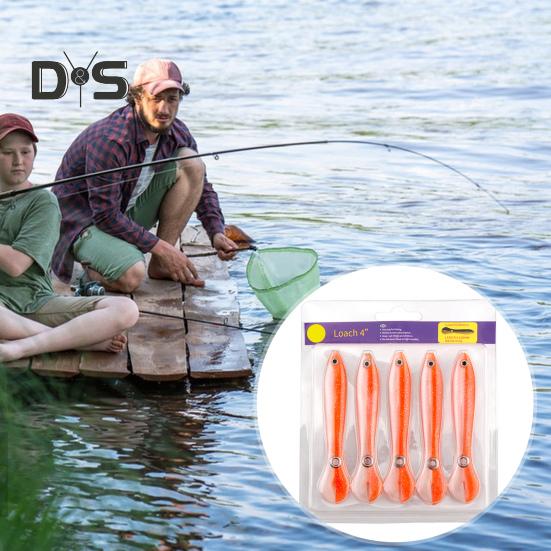 5 шт./набор 10 см/6 г мягкая приманка вьюн силиконовая бионическая вьюн с отверстием искусственная рыболовная приманка для соленой воды пресноводная форель судак змееголов