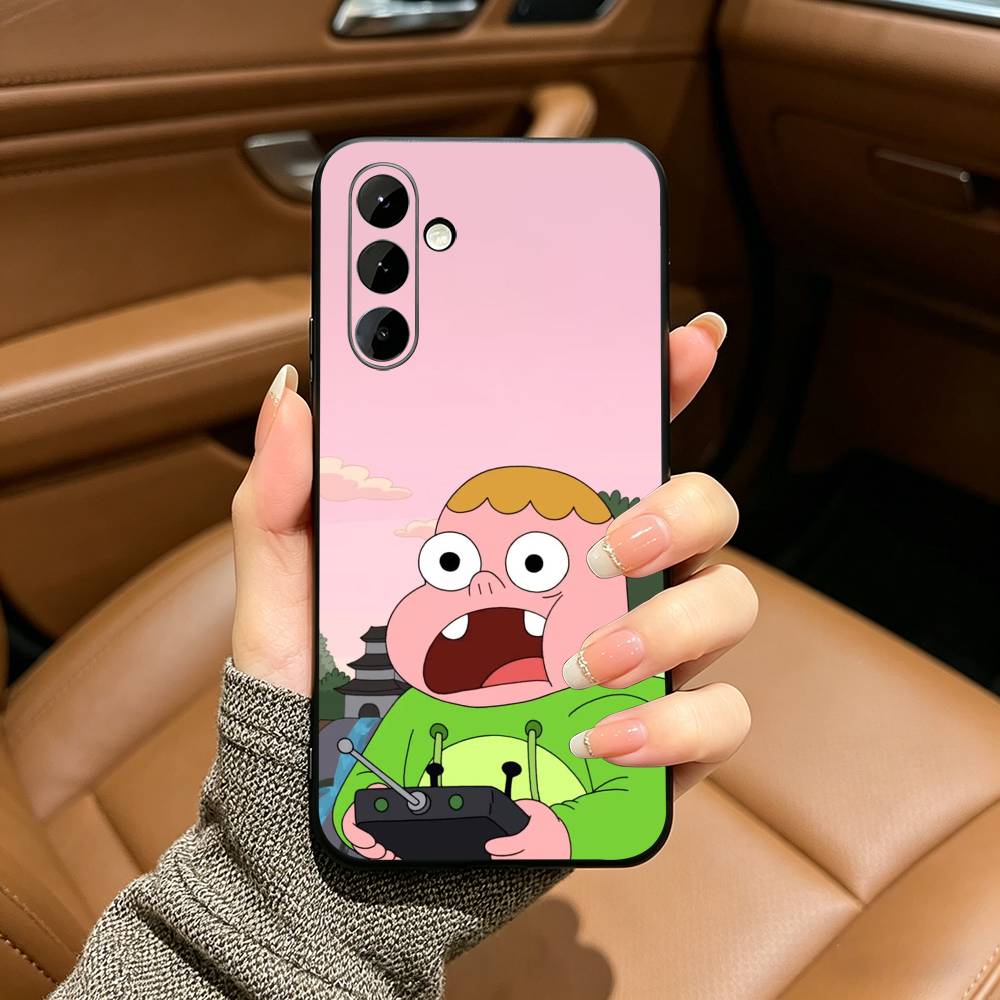 Cartoon -cute S-Sassy C-Clarence Phone Case For Samsung Galaxy A73,A71 A72,A70,A53,A52,A51,Soft Silicone Black Cover
