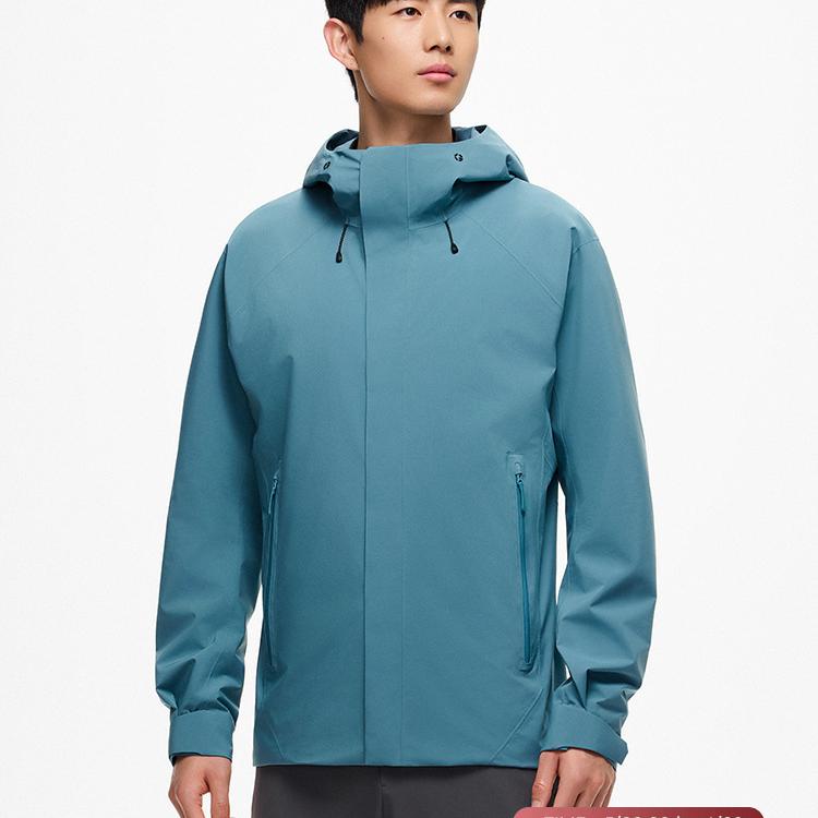Anta Champion Outdoor Series Однотонная толстовка на молнии с капюшоном Удобная Дышащая Универсальная Водонепроницаемая куртка Мужская куртка Темно-синяя 152510626-4