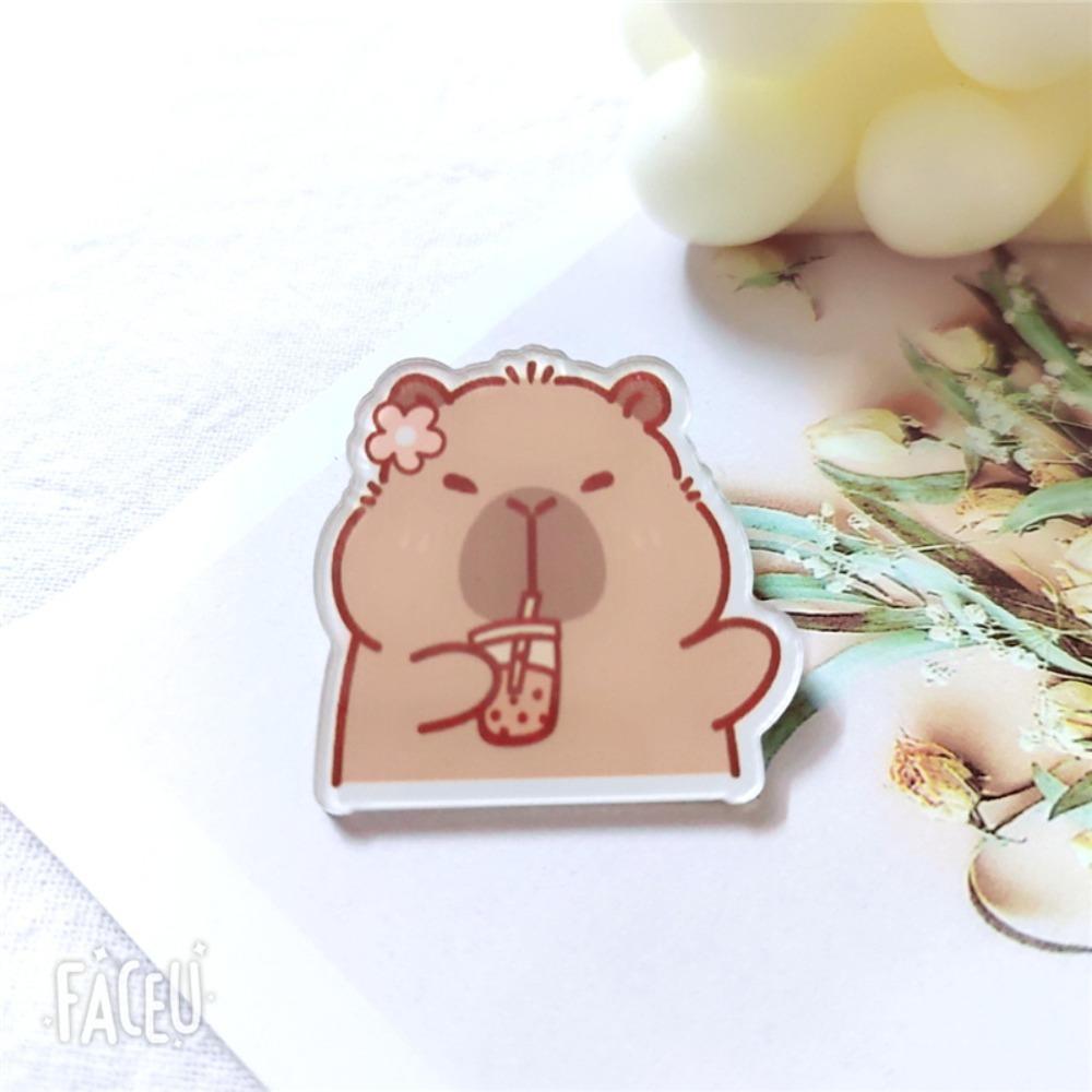 New Capybara Acrylic Badge Animals Cute Bag Pin Fashion Capybara Brooch