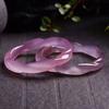 15MM Natural Pink Chalcedony Bracelet Fashionable Charm Agate Bangle Jade Bracelet Women's Gift
