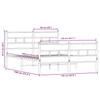 Metal Bed Frame without Mattress Sonoma Oak Finish 135 x 190 cm