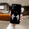 Черный Чехол Ангел Смерти Демон для Телефона Samsung S24 Ultra S22 S23 S25 S20 Fe S21 Plus A54 A34 A16 A53 Задняя Крышка