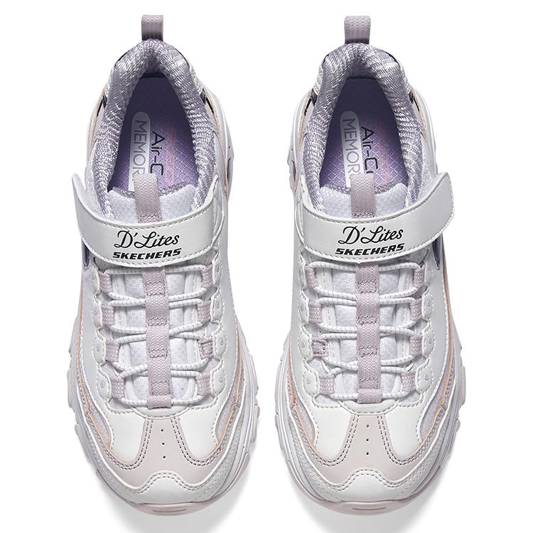 Skechers Нескользящие, Износостойкие, Защита от ударов ногой, Низкие, Детские, Повседневные, Лавандовые, Для подростков 302526L-WLV