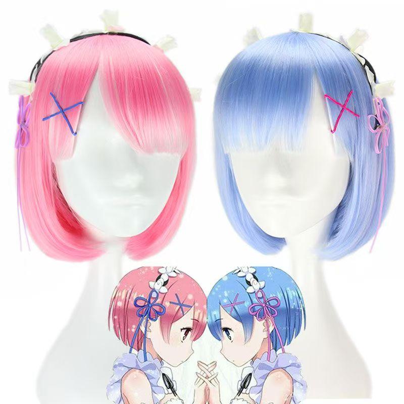 Anime Ram Rem Lolita Meid Cosplay Costume Re Life In A Different World From Zero Kara Hajimeru Isekai Seikatsu Dress Wig Suits