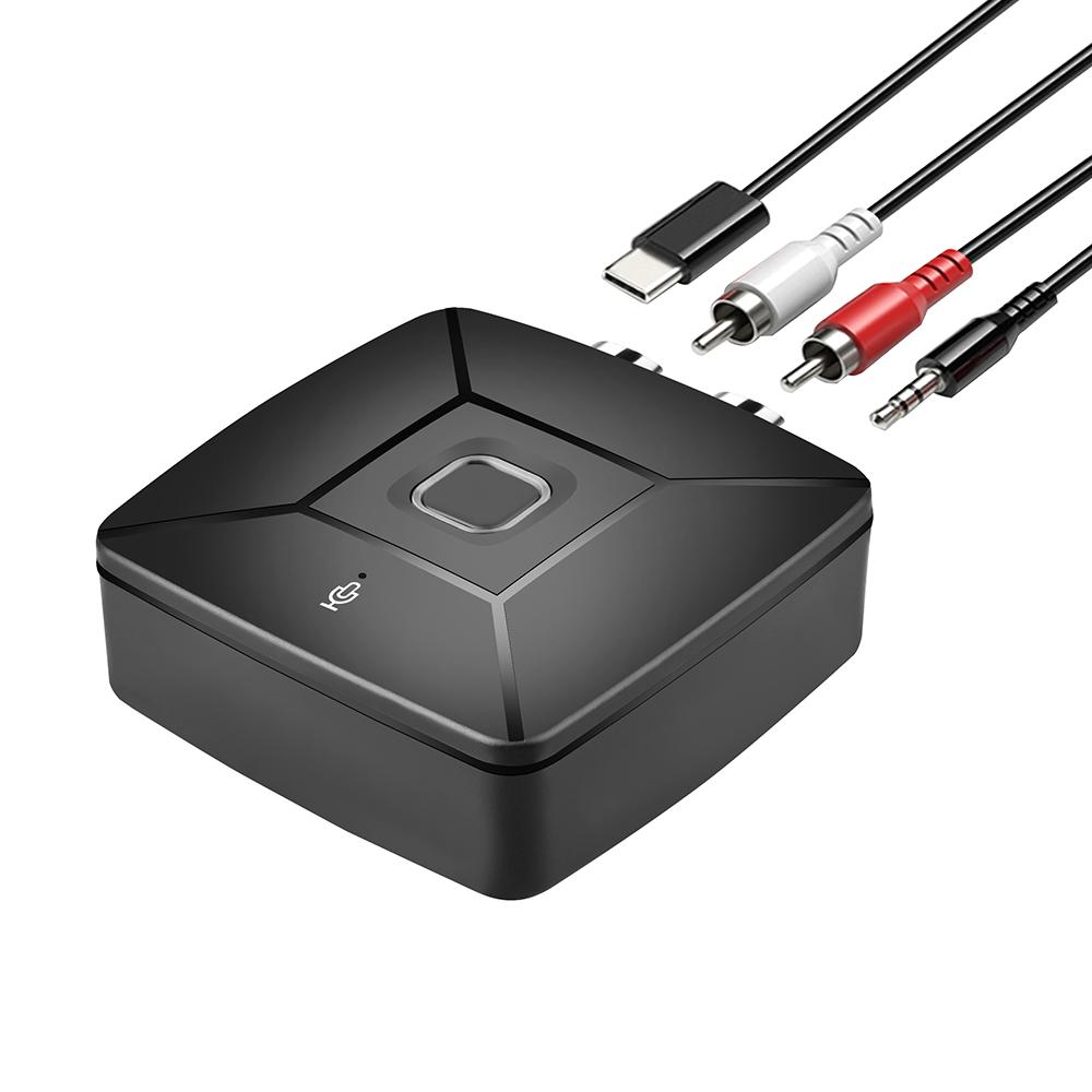 Беспроводной приемник Bluetooth 6.0 SBC AAC Hi-Fi 3,5 мм AUX разъем 2RCA RCA аудио музыкальный адаптер для ПК, автомобильного комплекта, динамика, усилителя