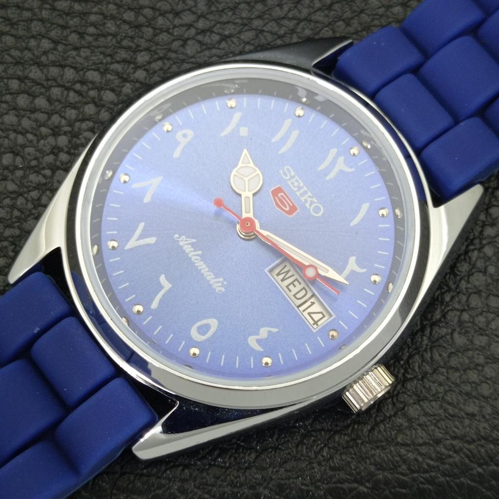 АВТОМАТИЧЕСКИЕ ВИНТАЖНЫЕ ОТРЕМОНТИРОВАННЫЕ МУЖСКИЕ ЧАСЫ SEIKO 5 ЯПОНИЯ 6309A СИНЕГО ЦВЕТА a441244-4