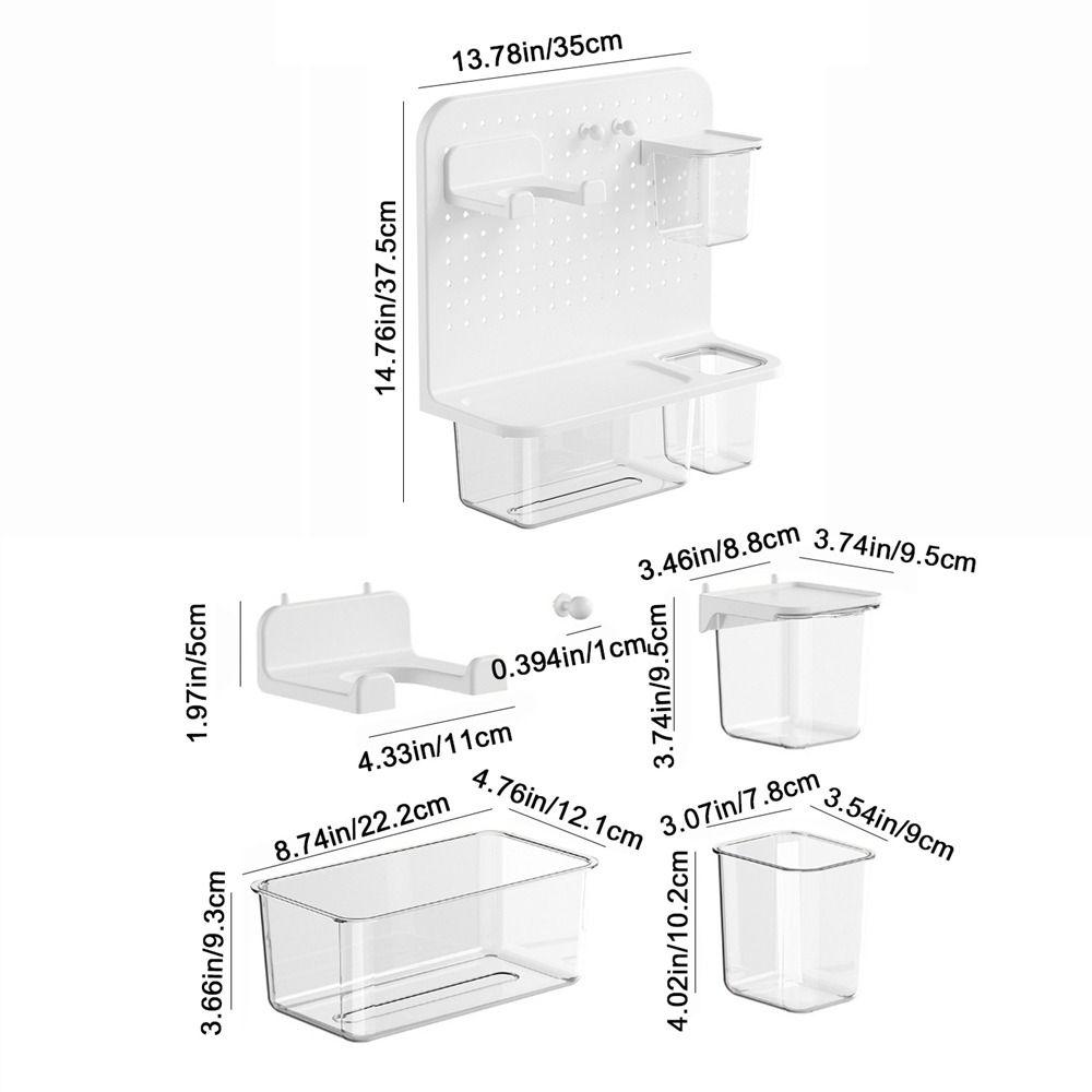 Пластиковая подставка для фена, органайзер для перфорированной доски без сверления, практичная коробка для салфеток для умывания, кухня