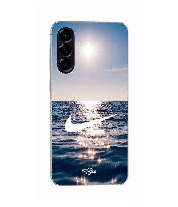 Coque - Maniacase - Samsung Galaxy A36 - Silicone - Souple - Logo blanc mer soleil