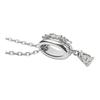 Swarovski Imber Дизайн с двойным кольцом Круглый кулон Инкрустированный имитацией хрусталя Ожерелье Женское ожерелье Золото Серебро 5671819