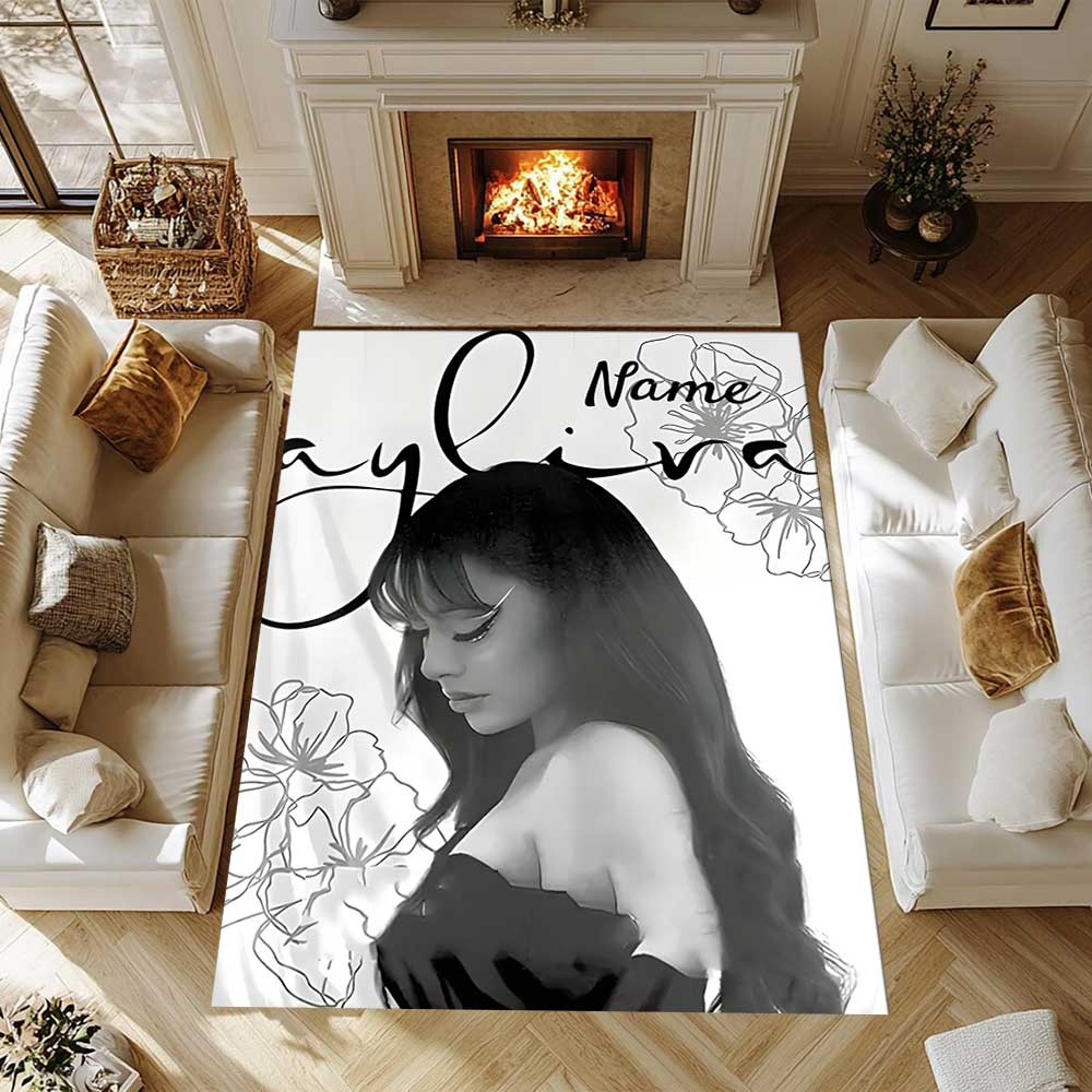 Ayliva Customize your name rug, office chair cushion, home bedroom living room gift.